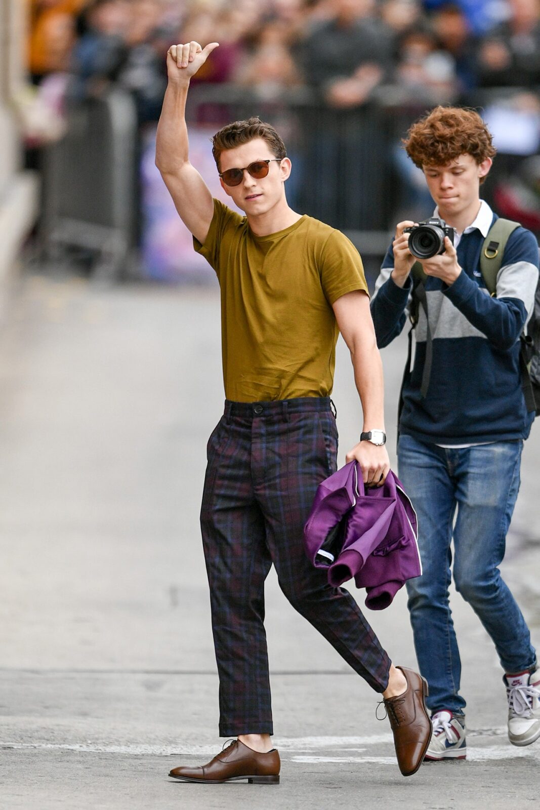 tom holland smart casual look 