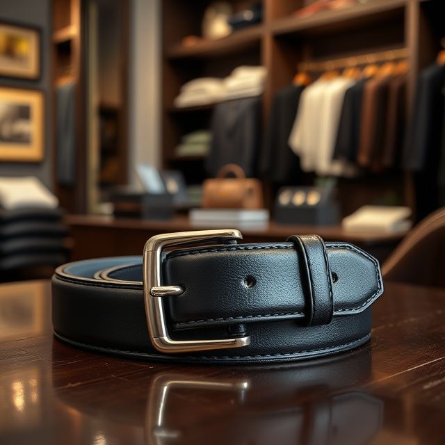 Classic Black Leather Belts