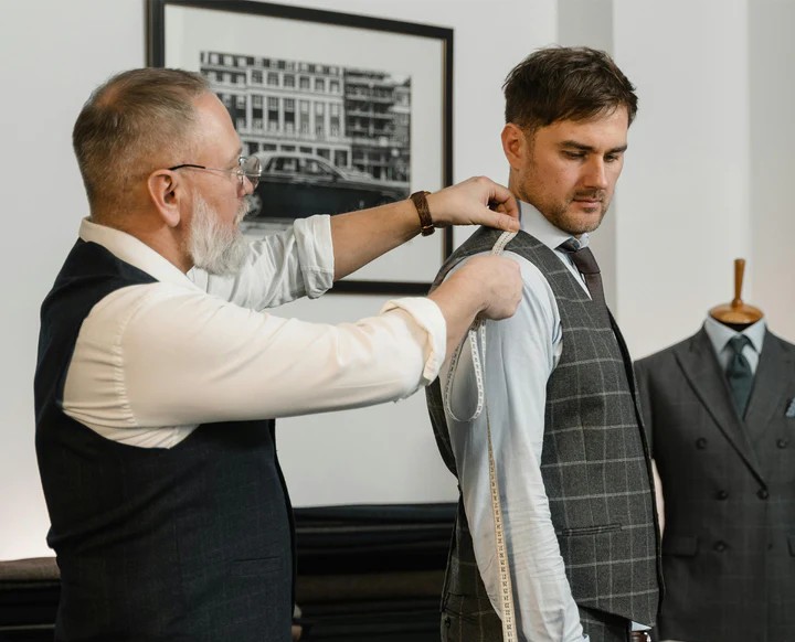 Bespoke Process Measuring - Fielding and Nicholson Tailors