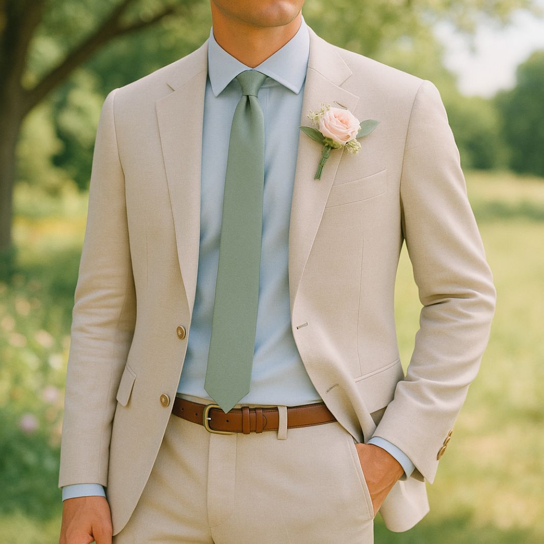 Cream stone coloured wedding suit - Fielding & Nicholson Tailoring