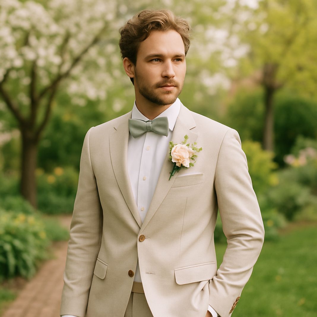 Cream suit for a spring wedding - Fielding & Nicholson Tailoring