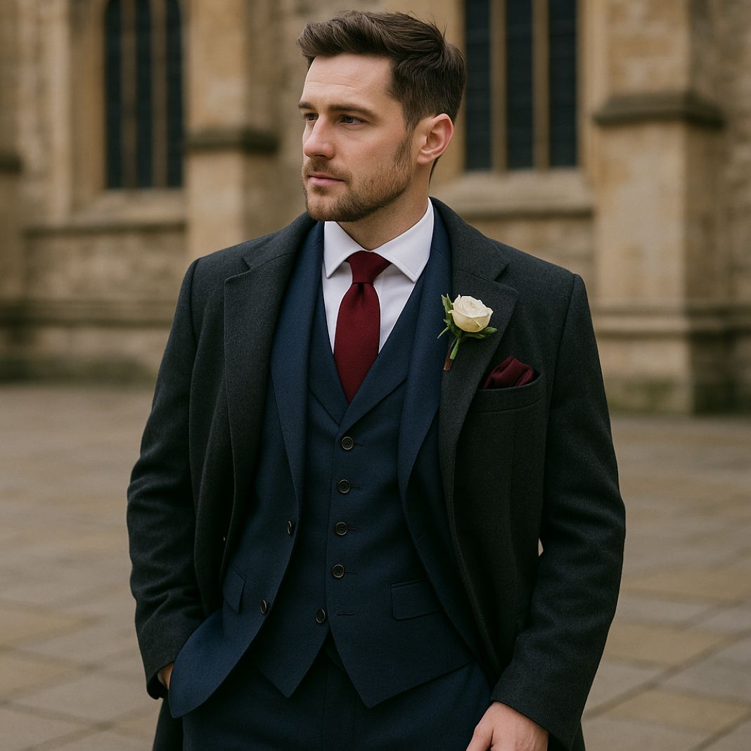 Navy winter wedding suit - Fielding & Nicholson Tailors