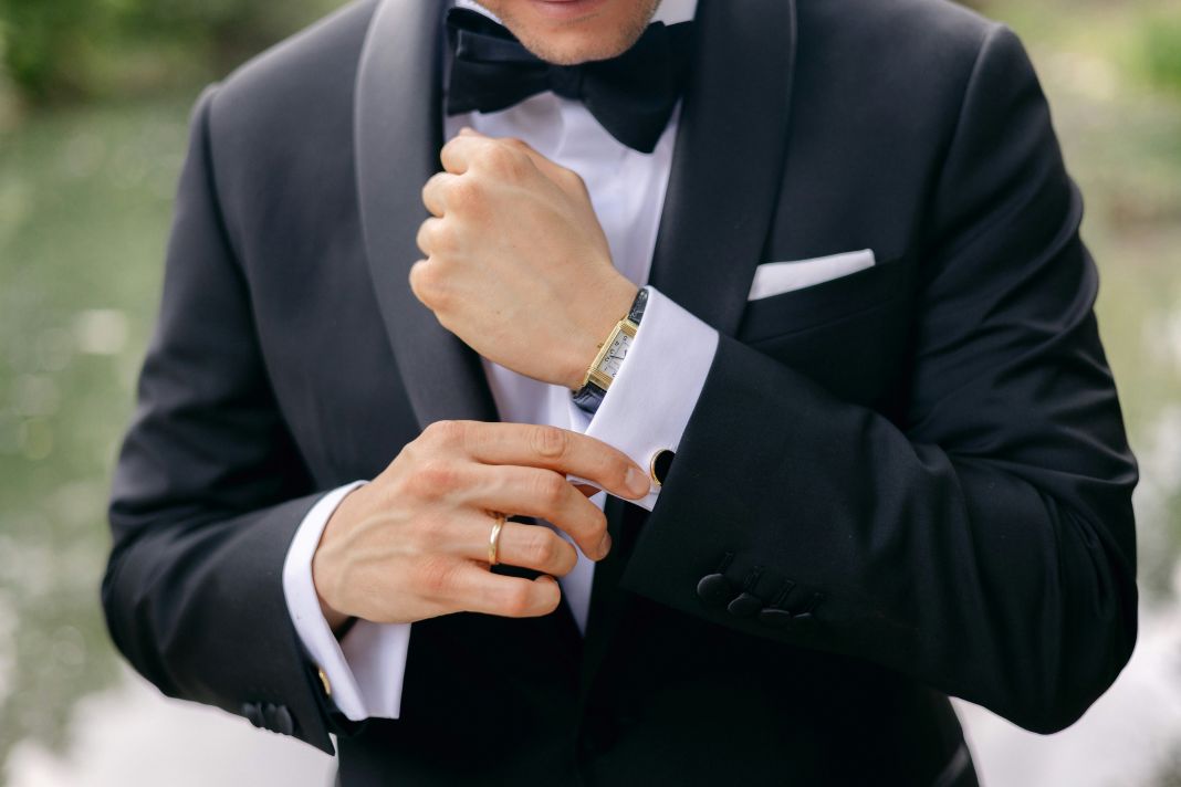 A dinner jacket and suit for a gala
