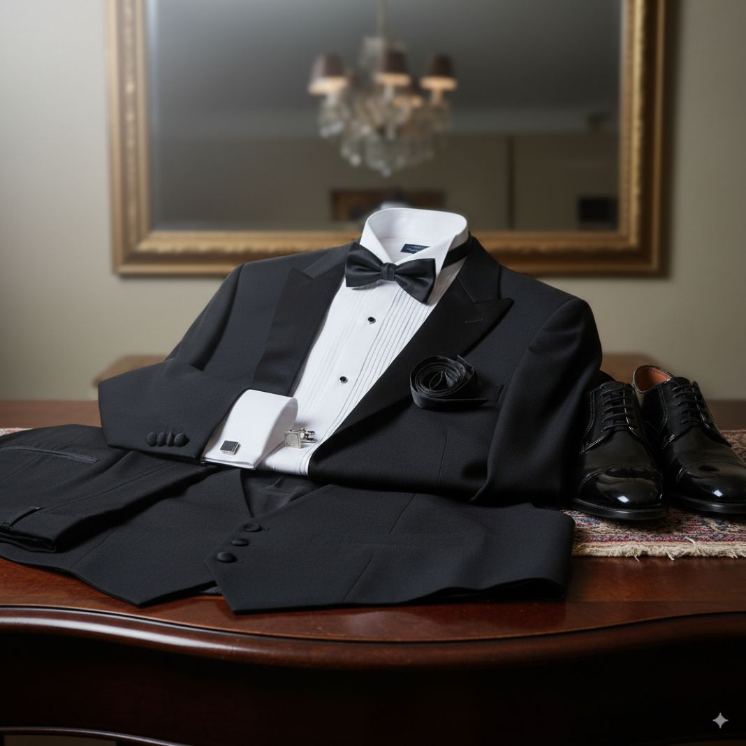 An ai photo of black tie attire