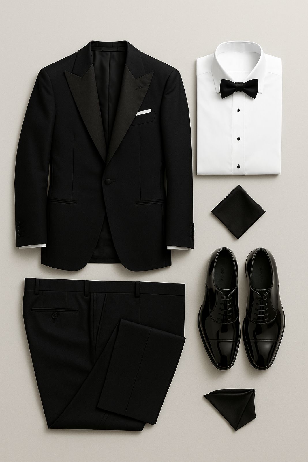 the anatomy of a gala suit photo created by AI