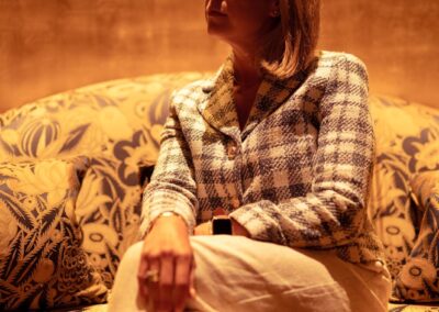 a photo of a stylish lady in tailored clothing