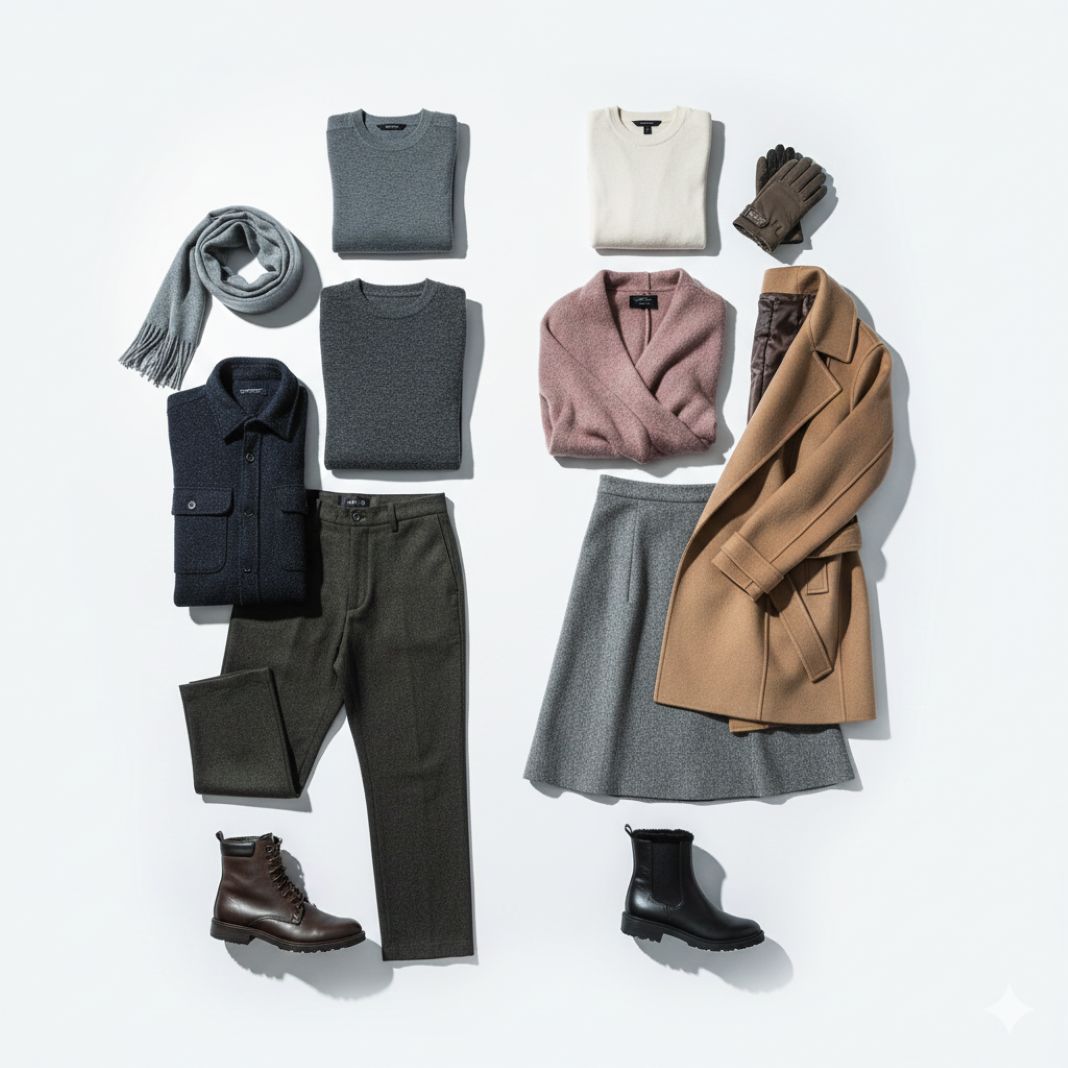 An AI photo of outfit ideas for men and women for Dydd Santes Dwynwen 2