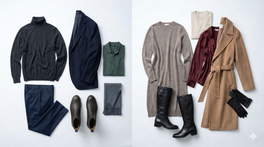 An AI photo of outfit ideas for men and women for Dydd Santes Dwynwen