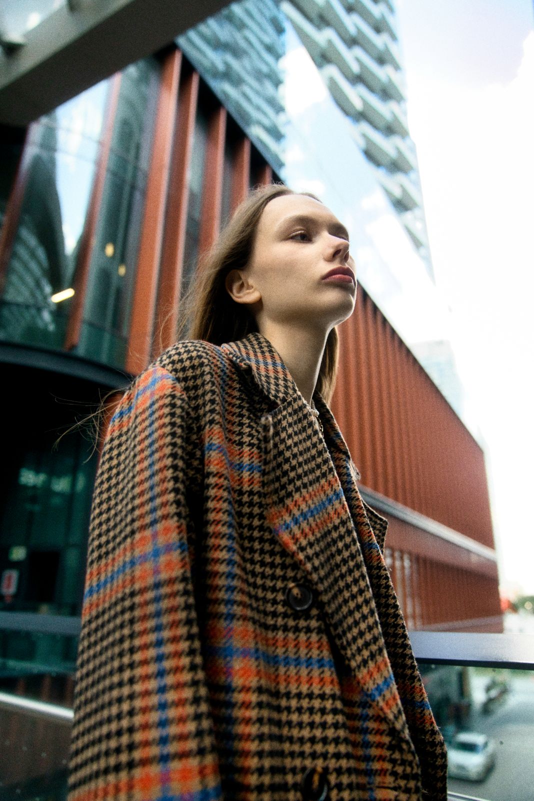 Oversized Tartan Coat Street Style Look