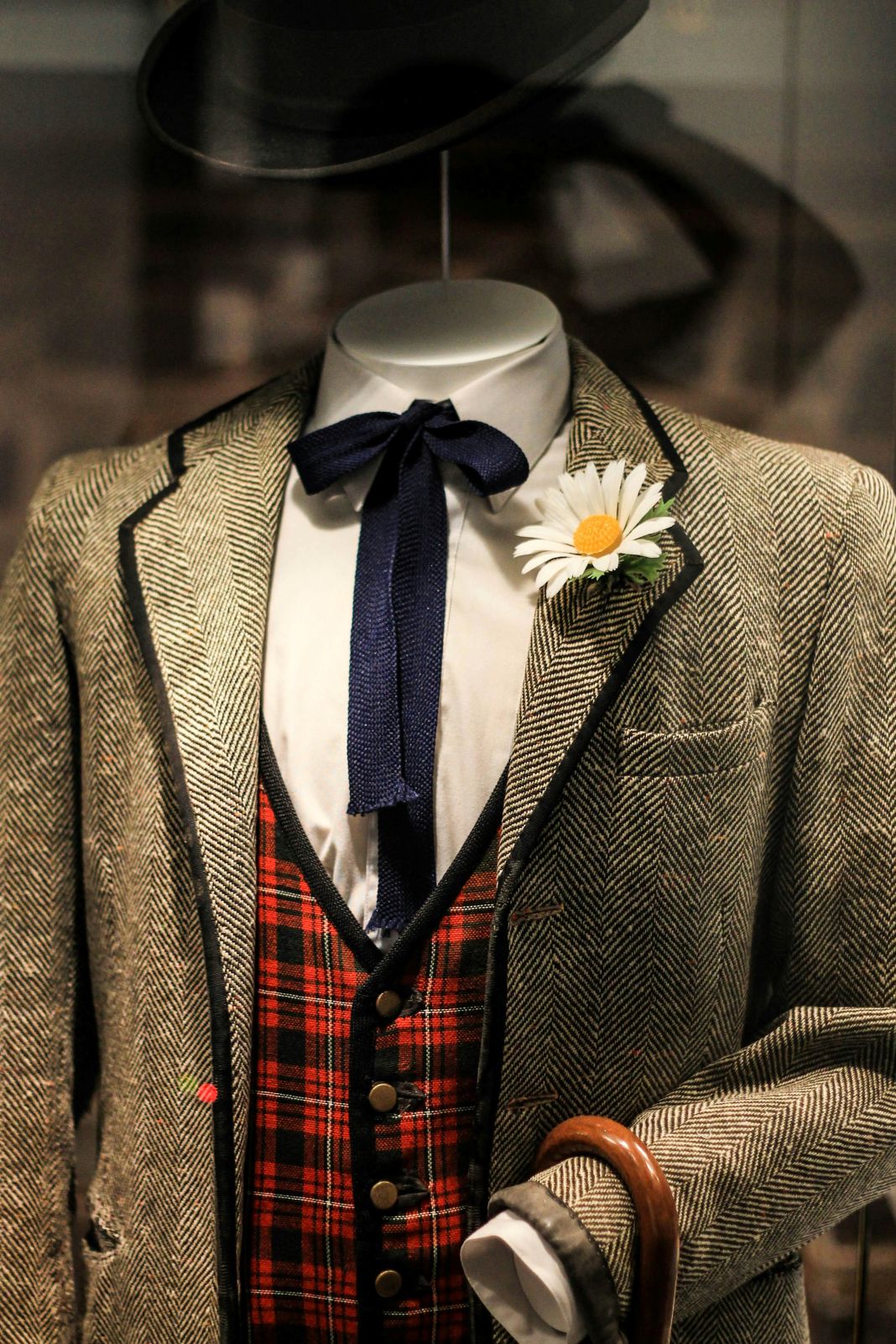 Vintage Tweed Jacket With Tartan Waistcoat