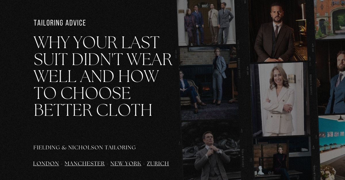 Why Your Last Suit Didn't Wear Well and How to Choose Better Cloth - Fielding & Nicholson Tailoring London