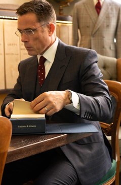 A photo of a bespoke tailor working