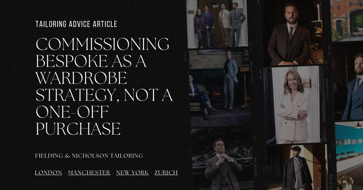Commissioning Bespoke as a Wardrobe Strategy, Not a One-Off Purchase - Fielding & Nicholson Tailoring London