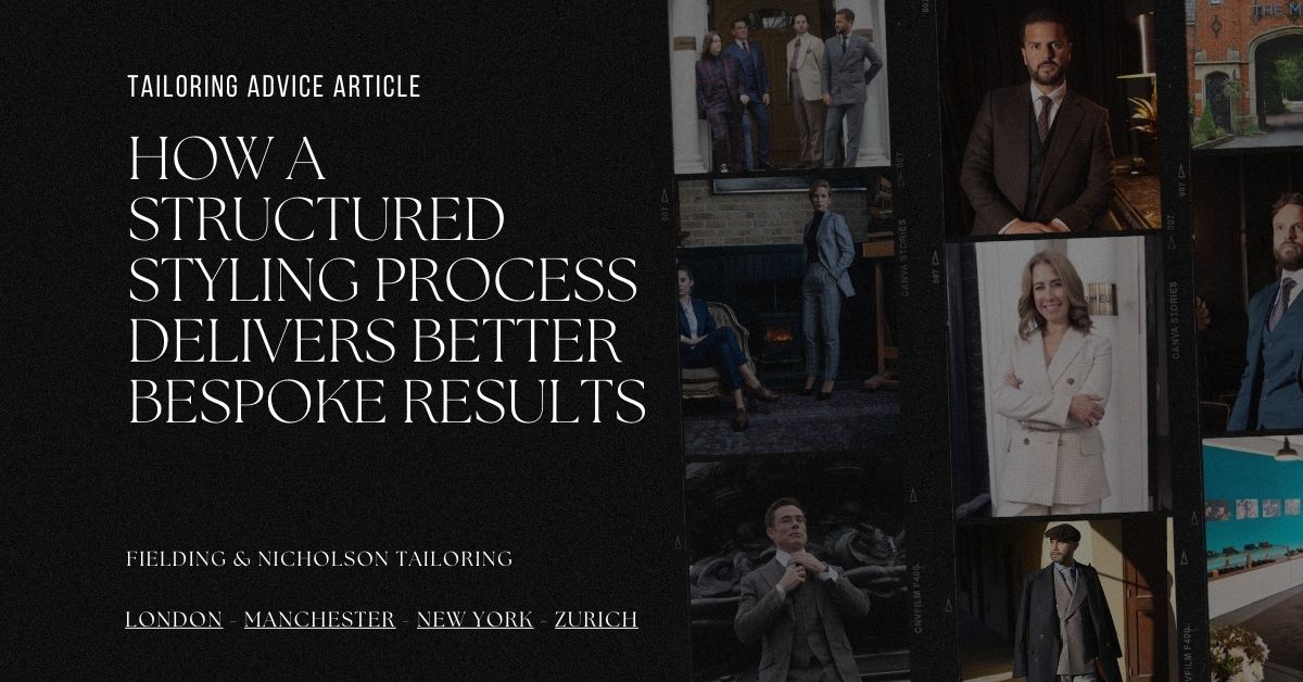 How a Structured Styling Process Delivers Better Bespoke Results - Fielding & Nicholson Tailoring London