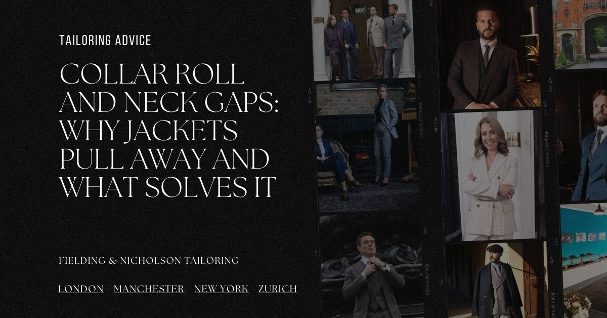 Collar Roll and Neck Gaps Why Jackets Pull Away and What Solves It - Fielding & Nicholson Tailoring London