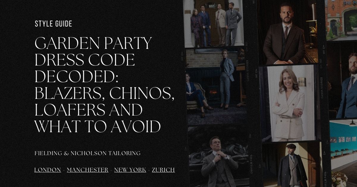 Garden Party Dress Code Decoded Blazers, Chinos, Loafers and What to Avoid - Fielding & Nicholson Tailoring London