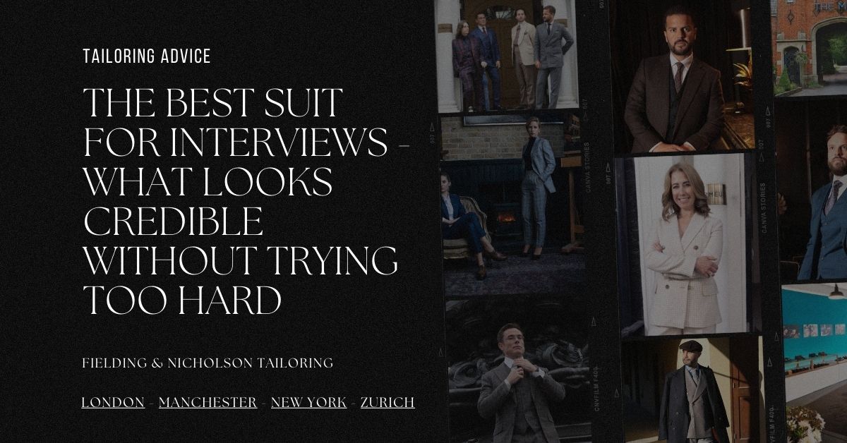 The Best Suit for Interviews - What Looks Credible Without Trying Too Hard - Fielding & Nicholson Tailoring London