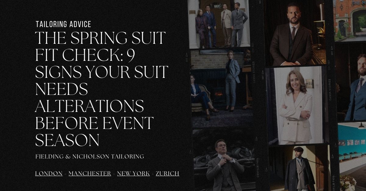 The Spring Suit Fit Check 9 Signs Your Suit Needs Alterations Before Event Season - Fielding & Nicholson Tailoring London