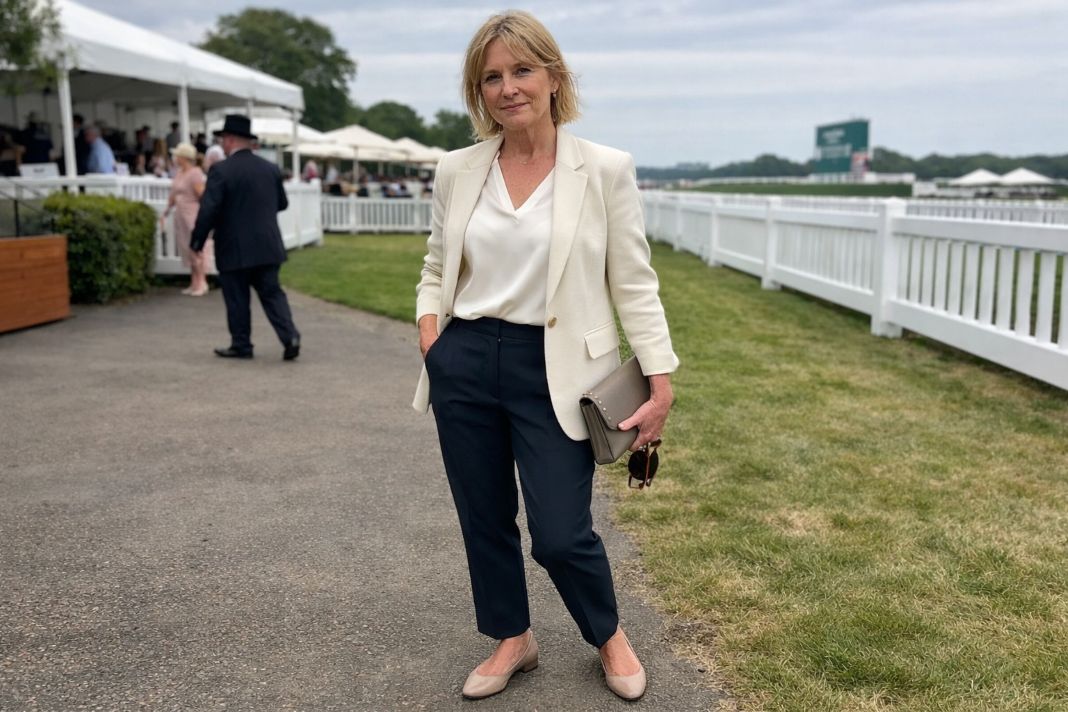 An illustrative image of a Windsor Enclosure women’s look