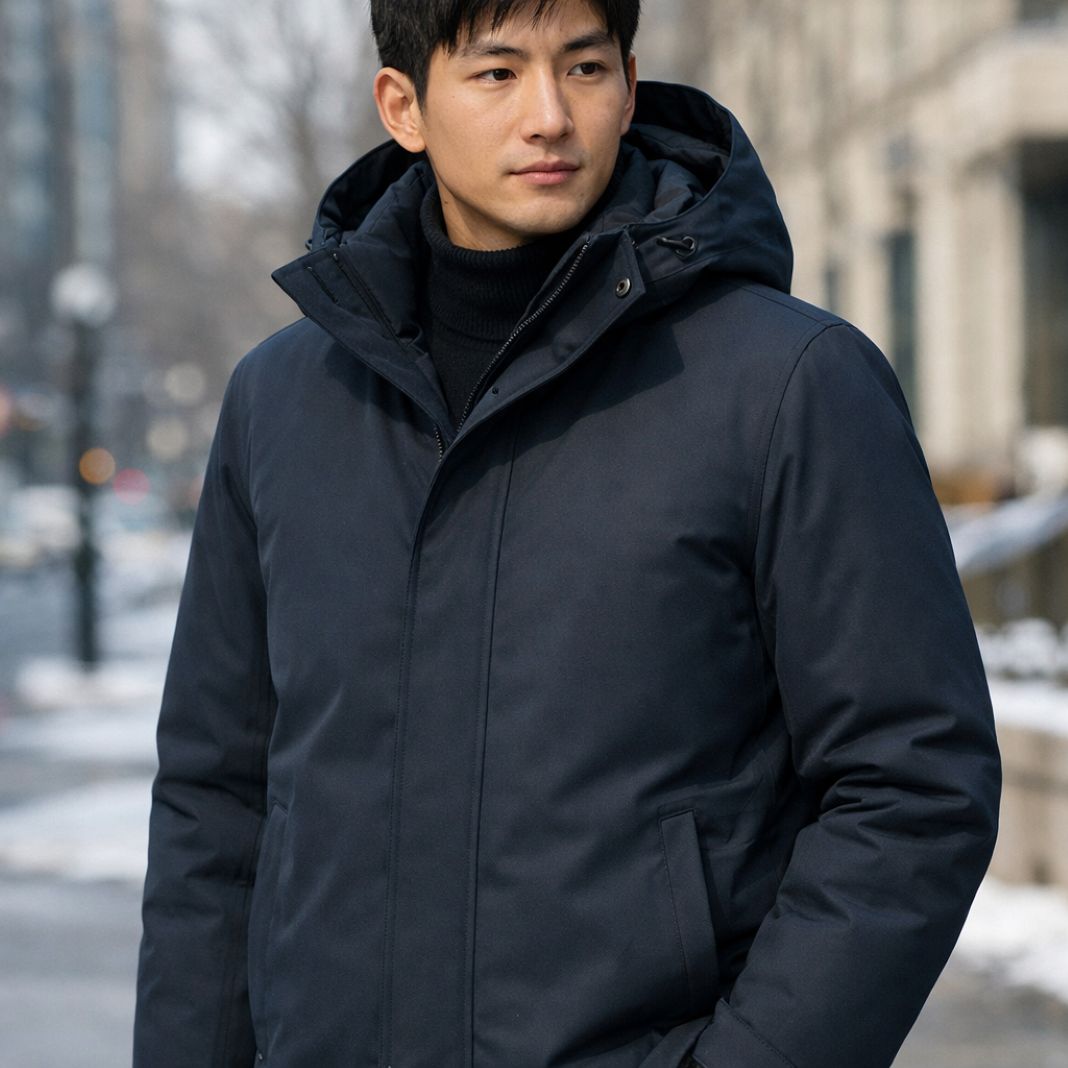 Tailored technical parka, sample image