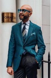 a photo of dapper rav at fielding and nicholson tailoring