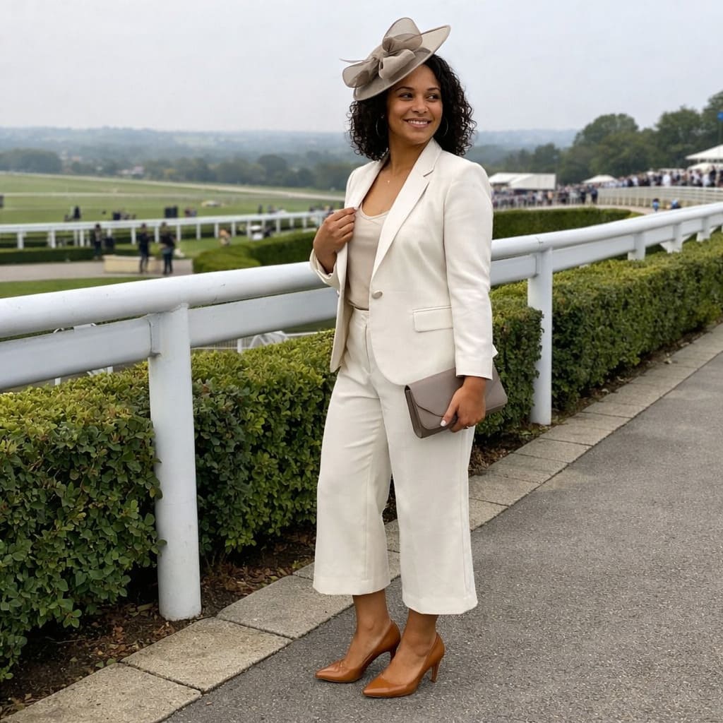 Ivory tailored outfit