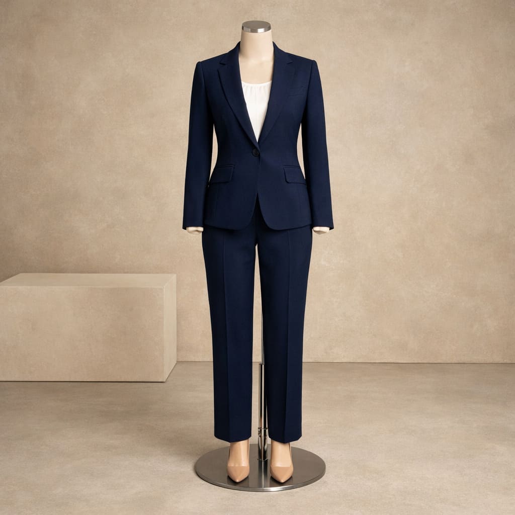 Women's Navy Business Suit Outfit - Sample Image