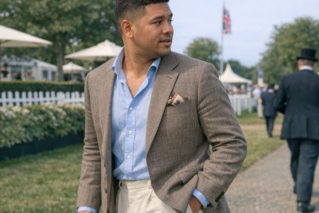An illustrative image of a Village Enclosure men’s Royal Ascot outfit