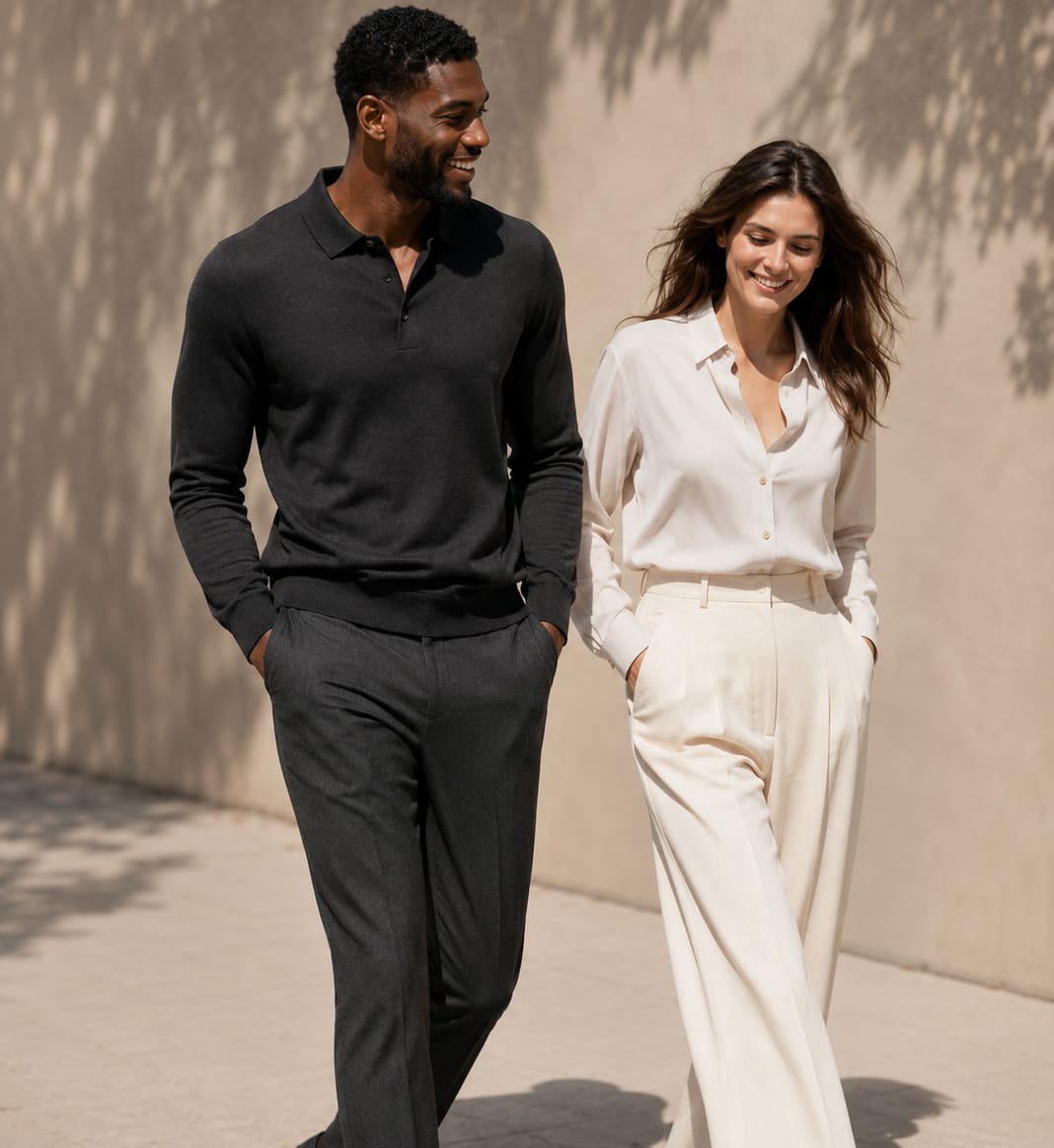 Trousers chinos and jeans for the Brummell Capsule