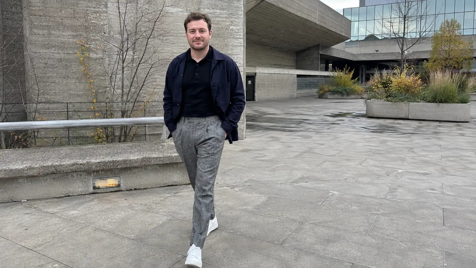 Grey Tweed Trousers Modern London Style Guide Smart Casual Outfit Featured Photo Grey Tweed Trousers Modern London Style Guide Smart Casual Outfit Featured Photo