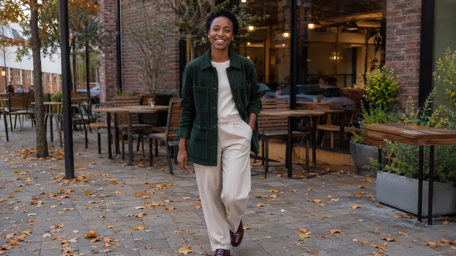 Women's Green Corduroy Jacket Creates Fresh Autumn Layers for Contemporary Tailored Outfits Women's Green Corduroy Jacket Creates Fresh Autumn Layers for Contemporary Tailored Outfits