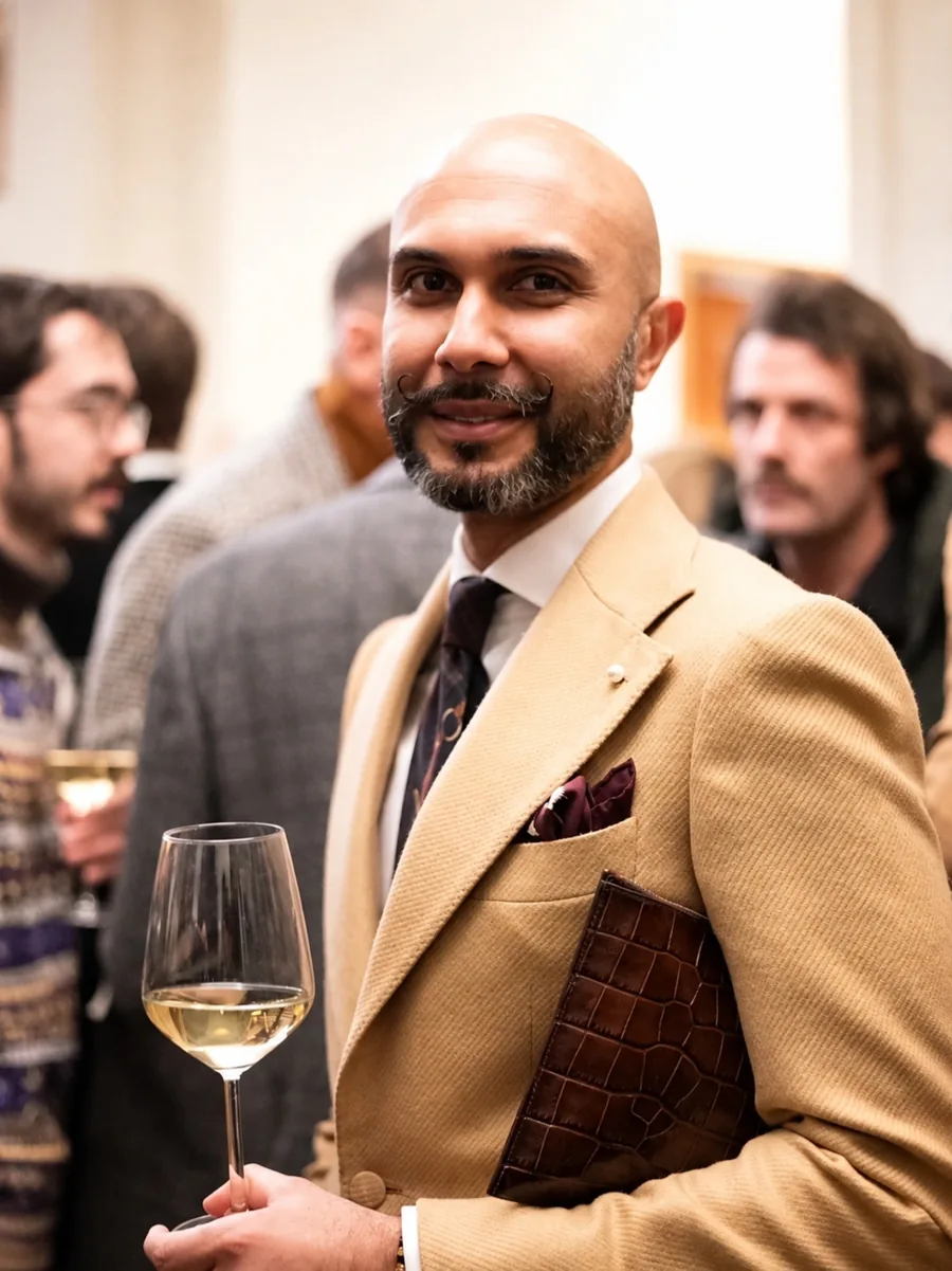 Tan tailored evening jacket