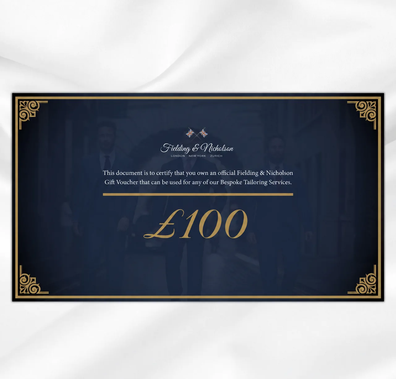 Fielding and Nicholson £100 Bespoke Tailoring Gift Voucher - Illustrative Image