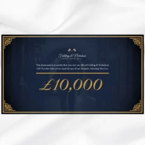 Fielding and Nicholson £10000 Bespoke Tailoring Gift Voucher - Illustrative Image