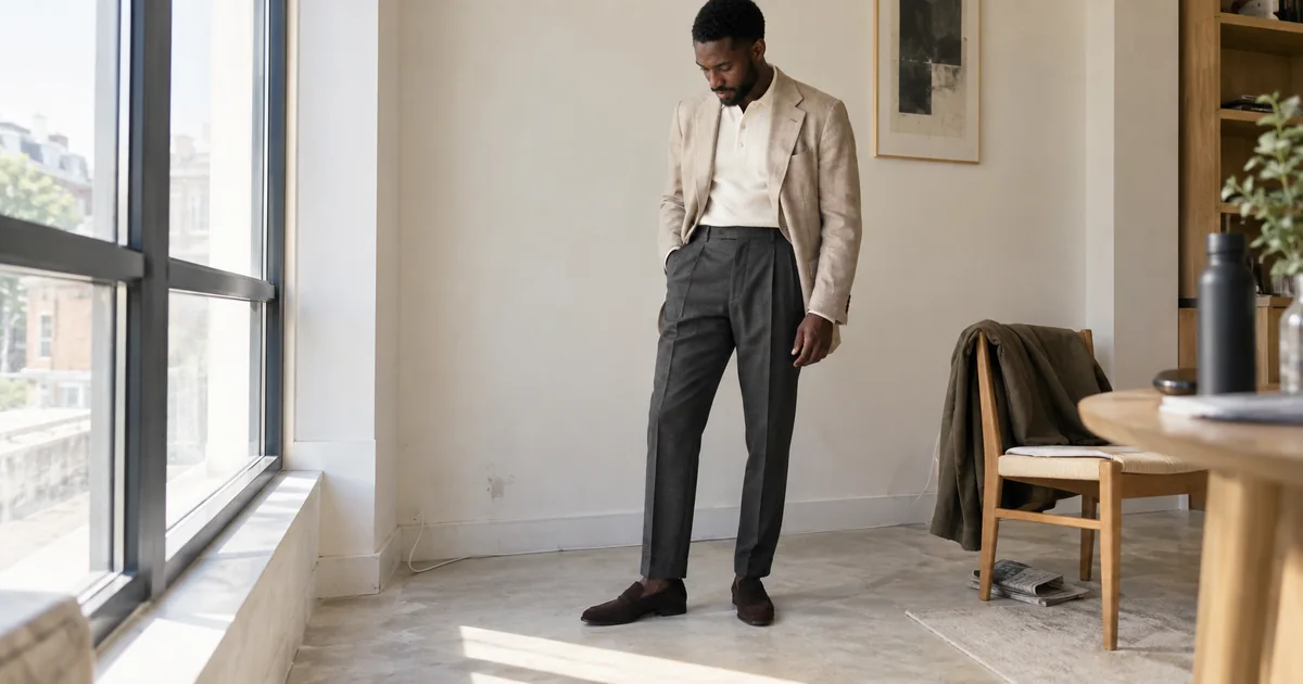 Modern no break tailored trousers - Illustrative Image